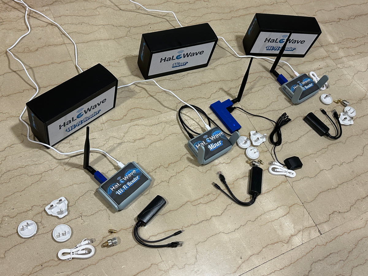 Bundle 1 HaLoWave Miner + 2 WiFi Router - 4th Founder Sale